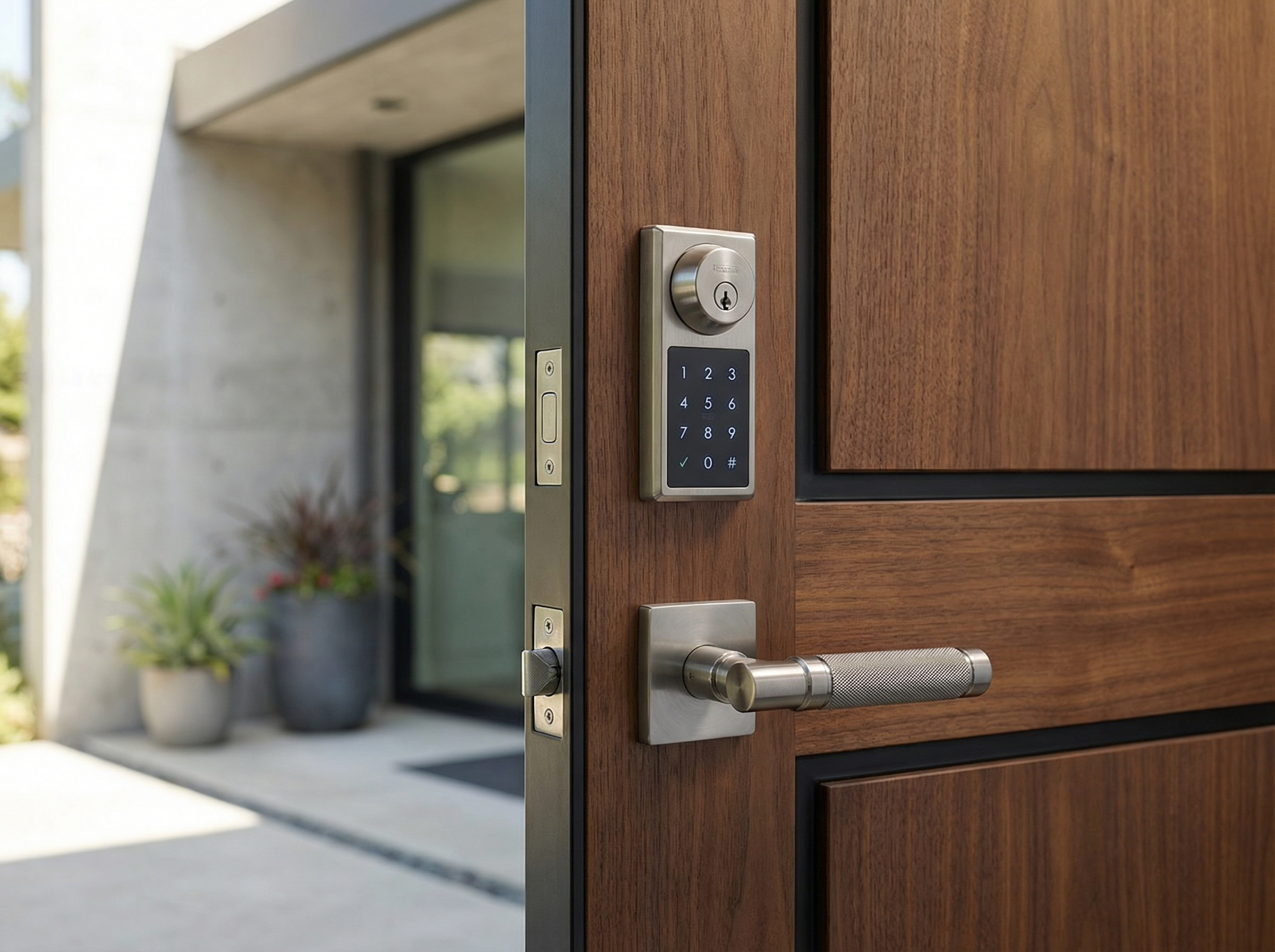 Modern door lock and smart security keypad