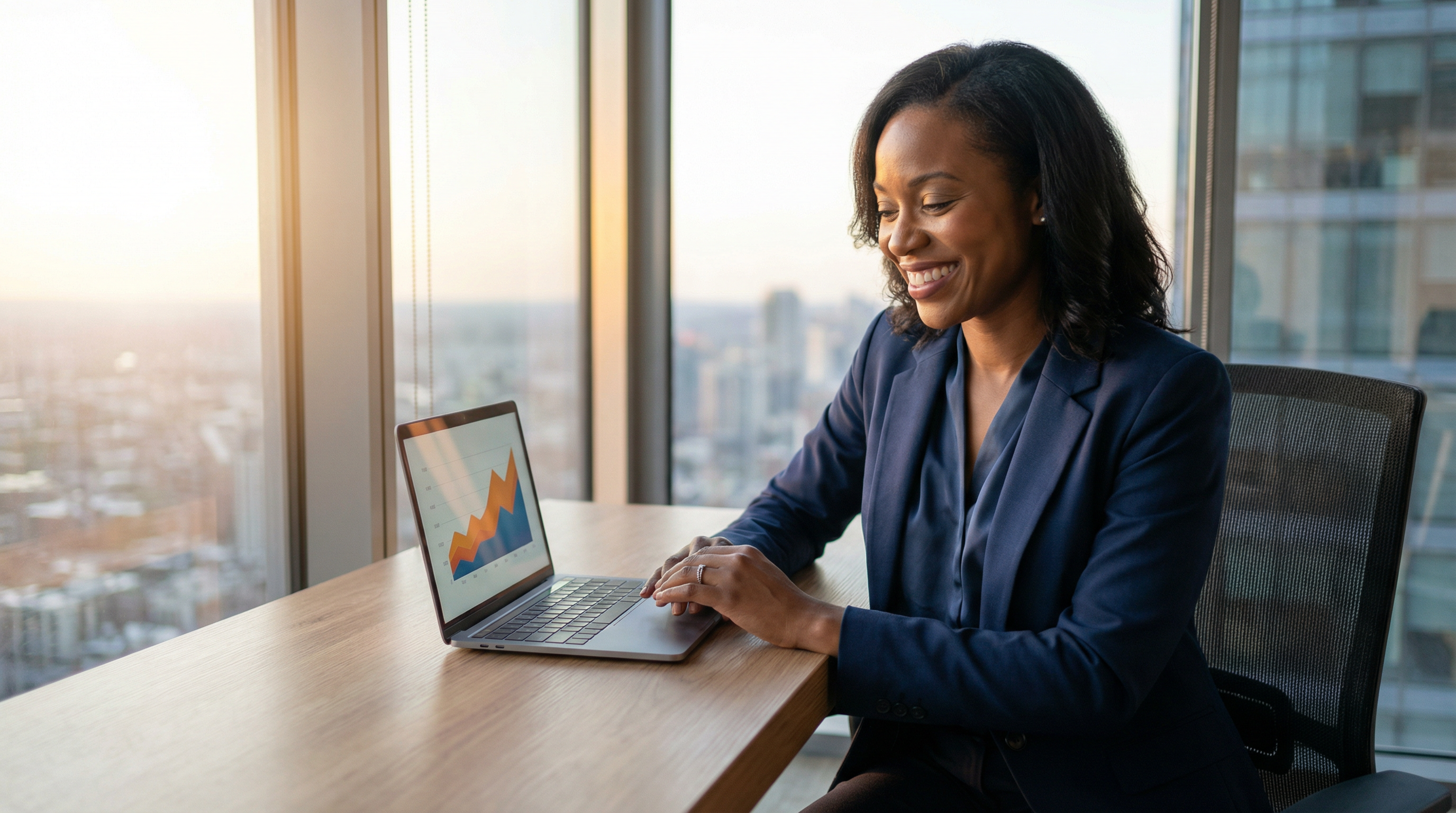 Medical sales professional achieving career success
