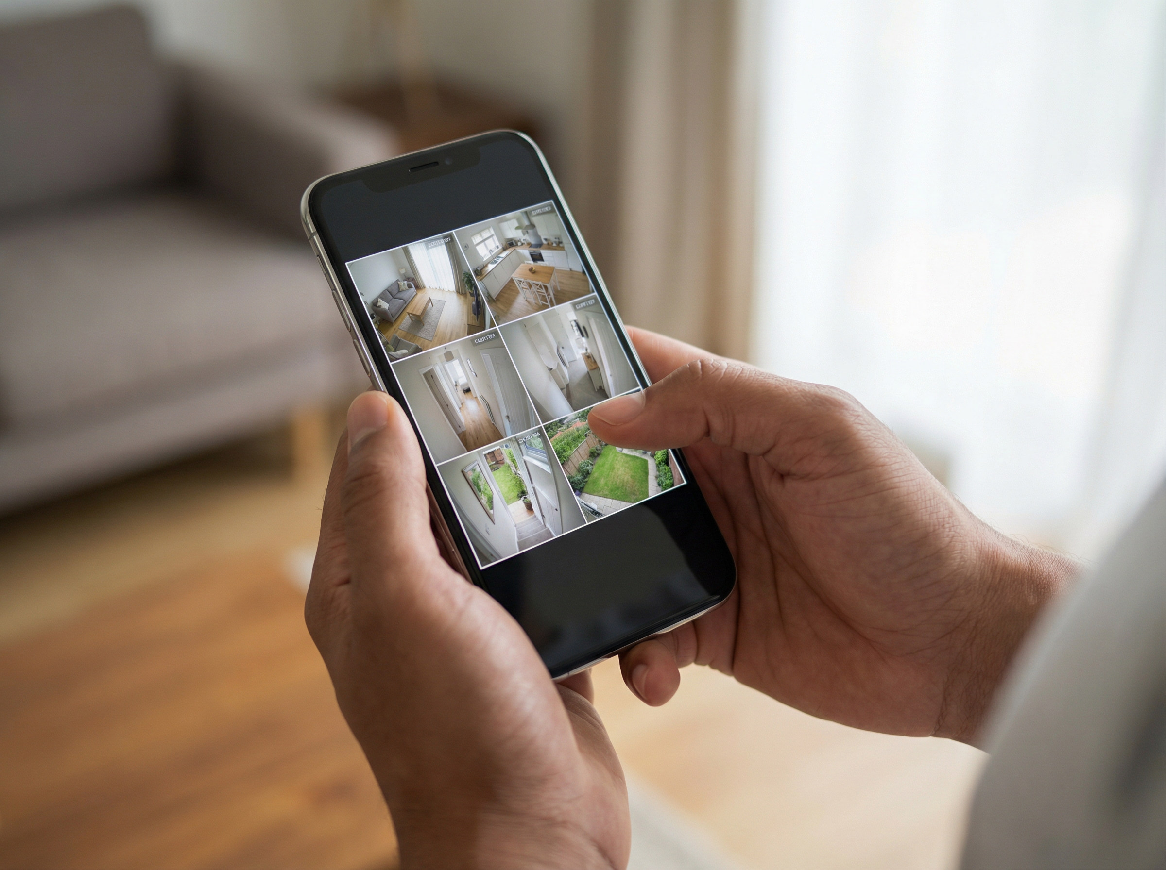 Remote monitoring of home security on smartphone