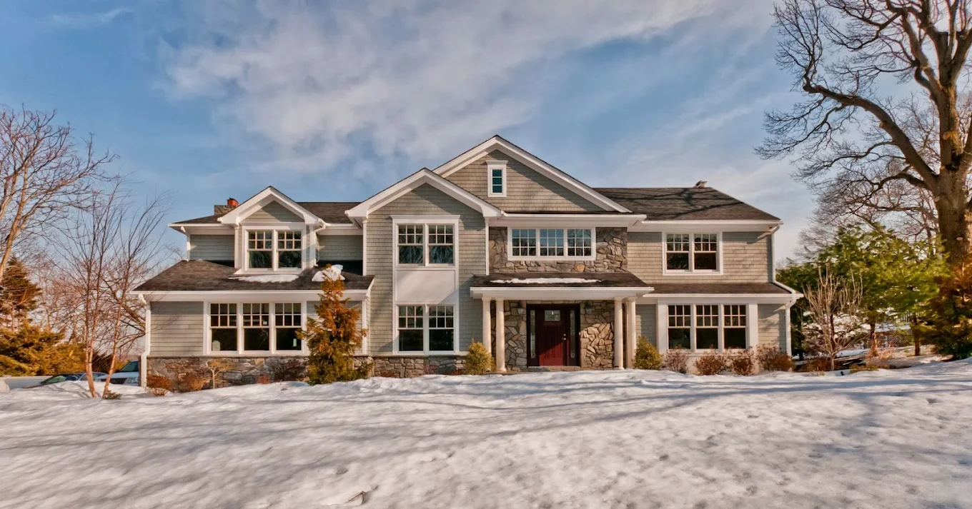 Full home build with stone accents