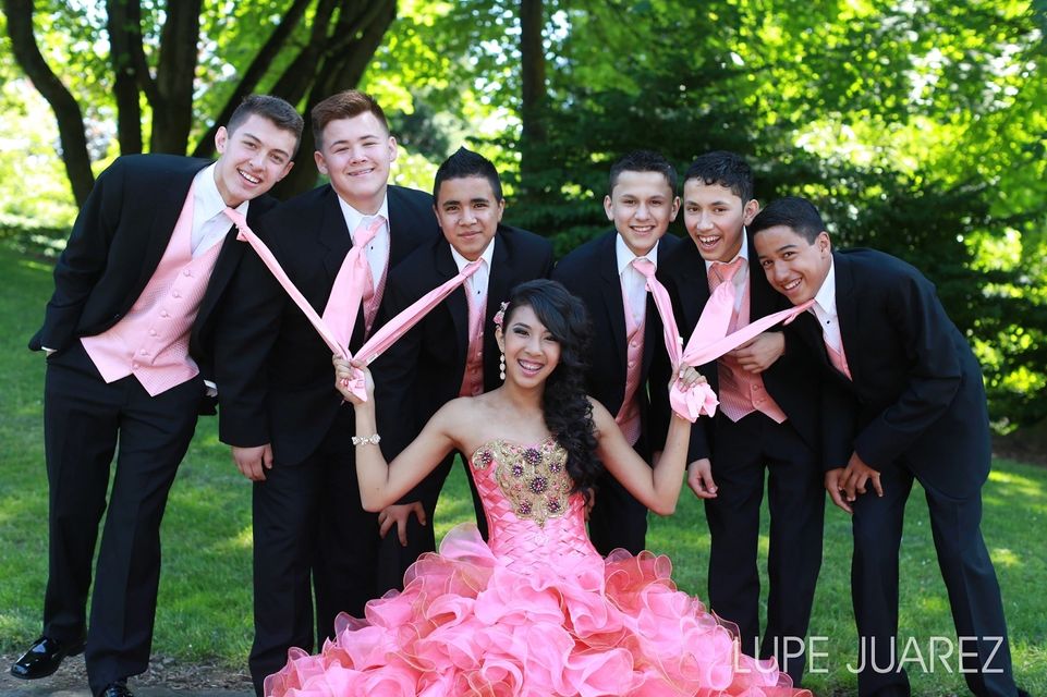 Quinceañera chambelanes coordinated formal wear Las Vegas
