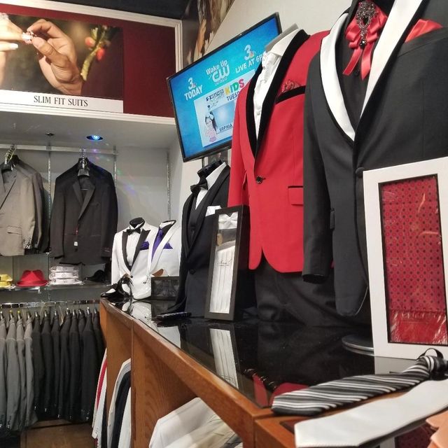 Ready Tux Las Vegas store interior - tuxedo and suit rental showroom