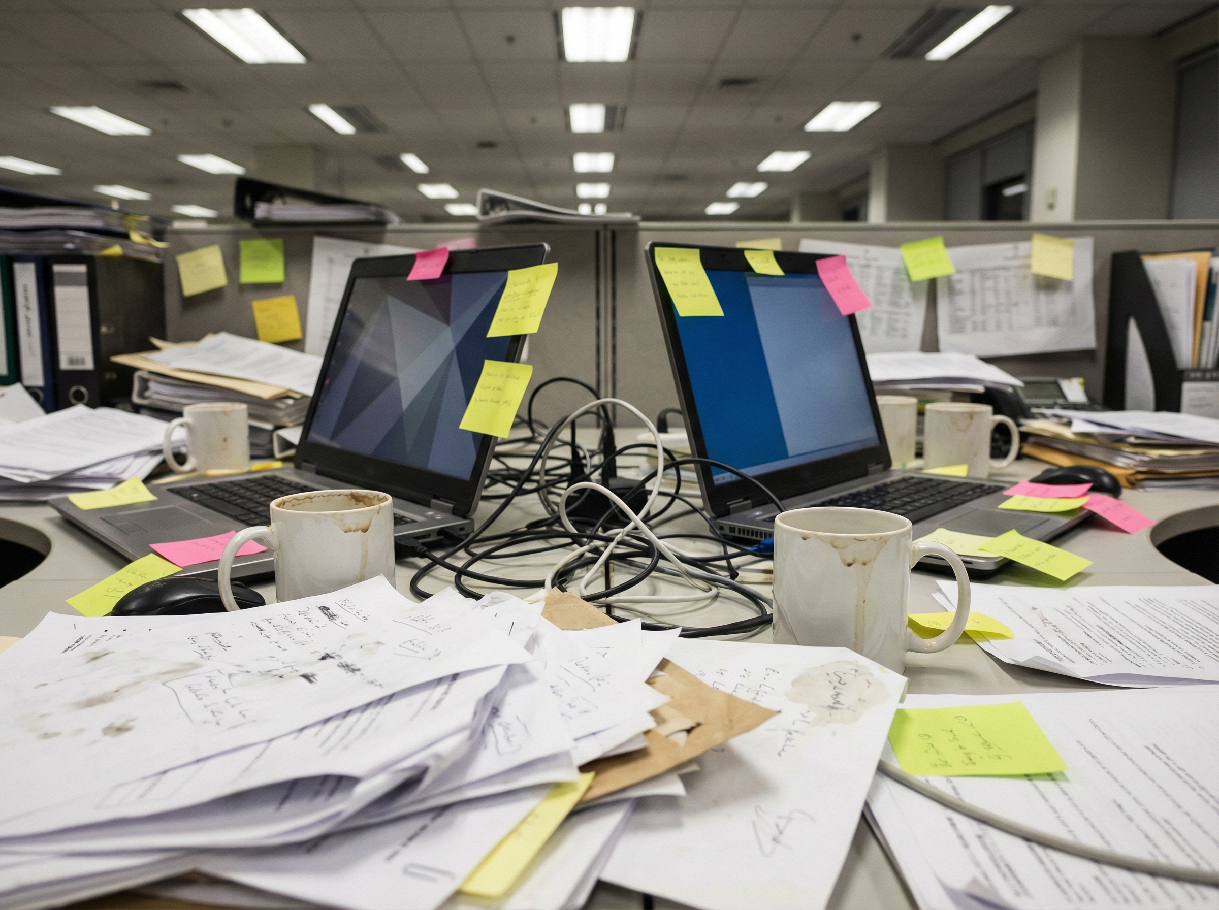 Chaotic manual service process coordination